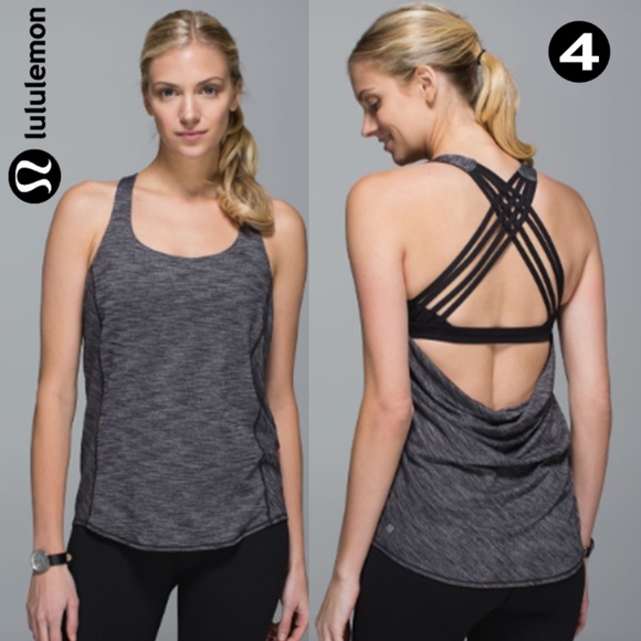 lululemon athletica Tops - Lululemon Wild Tank Heathered Black